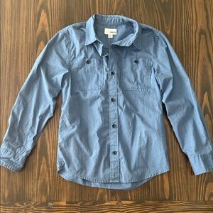 Soma Big Boys Medium Casual Blue Button-Down Shirt Long Sleeve